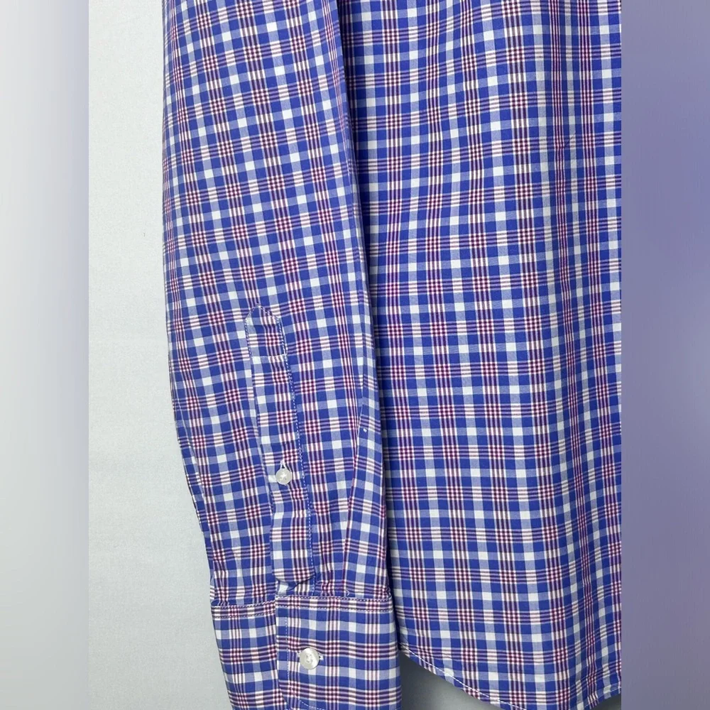 J. Crew Button Down Shirt Plaid Ludlow 120's 2 Ply Long Sleeve Blue Pink Classic